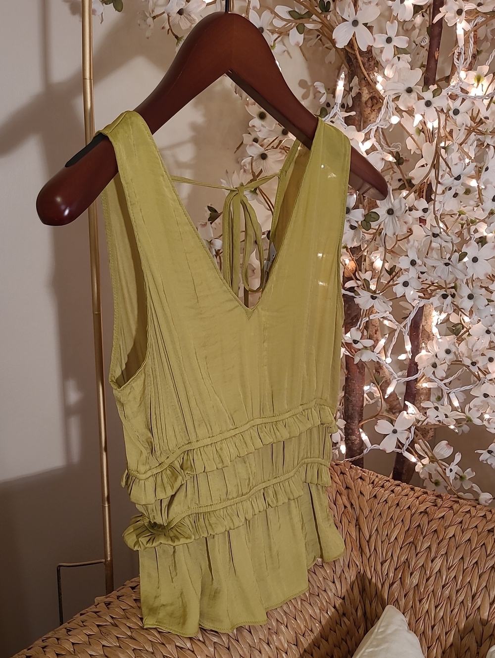 Naked Zebra Ruffle Tie-Back Top - Picture 2 of 3